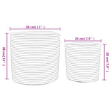 Cestini Portaoggetti 2pz Bianco e Nero in Cotone