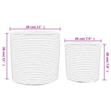 Cestini Portaoggetti 2pz Bianco e Nero in Cotone
