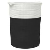 Cestino Portaoggetti Nero e Bianco 49x65 cm in Cotone