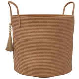 Cestino Portaoggetti Marrone 40x35 cm in Cotone