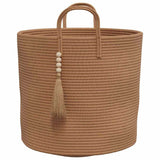 Cestino Portaoggetti Marrone 40x35 cm in Cotone