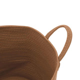 Cestino Portaoggetti Marrone 40x35 cm in Cotone