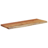 Mensola a Muro 50x20x2,5 Rettangolare Legno Acacia Bordi Vivi