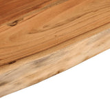 Mensola a Muro 50x20x2,5 Rettangolare Legno Acacia Bordi Vivi