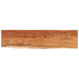 Mensola a Muro 80x20x2,5cm Rettangolare Legno Acacia Bordi Vivi