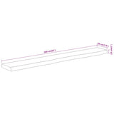 Mensola Muro 160x20x2,5cm Rettangolare Legno Acacia Bordi Vivi