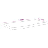 Mensola a Muro 60x30x2,5cm Rettangolare Legno Acacia Bordi Vivi