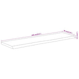 Mensola Muro 100x30x2,5cm Rettangolare Legno Acacia Bordi Vivi