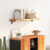 Mensola Muro 100x30x2,5cm Rettangolare Legno Acacia Bordi Vivi