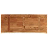 Piano Tavolo 90x40x2,5 cm Rettangolare Legno Acacia Bordi Vivi