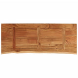 Piano Tavolo 100x40x2,5 cm Rettangolare Legno Acacia Bordi Vivi