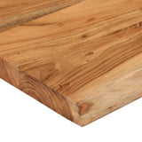 Piano Tavolo 100x40x2,5 cm Rettangolare Legno Acacia Bordi Vivi