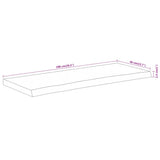 Piano Tavolo 100x40x2,5 cm Rettangolare Legno Acacia Bordi Vivi