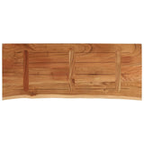 Piano Tavolo 110x40x2,5 cm Rettangolare Legno Acacia Bordi Vivi