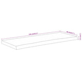 Piano Tavolo 110x40x2,5 cm Rettangolare Legno Acacia Bordi Vivi