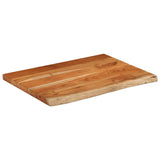 Piano Bagno 80x60x2,5 cm Rettangolare Legno Massello di Acacia