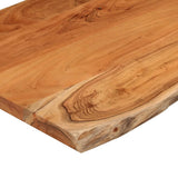 Piano Bagno 120x60x2,5 cm Rettangolare Legno Massello di Acacia