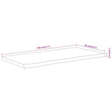 Piano Bagno 120x60x2,5 cm Rettangolare Legno Massello di Acacia