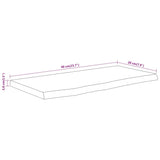 Mensola a Muro 40x30x3,8cm Rettangolare Legno Acacia Bordi Vivi