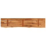 Mensola a Muro 90x20x3,8cm Rettangolare Legno Acacia Bordi Vivi