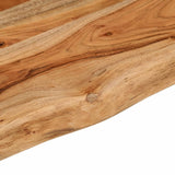 Mensola a Muro 90x20x3,8cm Rettangolare Legno Acacia Bordi Vivi