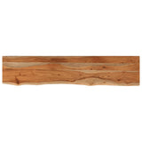 Mensola Muro 100x20x3,8cm Rettangolare Legno Acacia Bordi Vivi