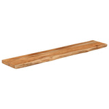 Mensola Muro 100x20x3,8cm Rettangolare Legno Acacia Bordi Vivi