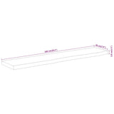 Mensola Muro 100x20x3,8cm Rettangolare Legno Acacia Bordi Vivi