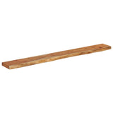 Mensola Muro 140x20x3,8cm Rettangolare Legno Acacia Bordi Vivi