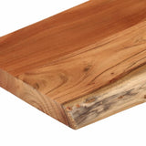 Mensola a Muro 70x30x3,8cm Rettangolare Legno Acacia Bordi Vivi