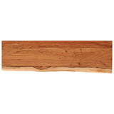 Mensola a Muro 90x30x3,8cm Rettangolare Legno Acacia Bordi Vivi
