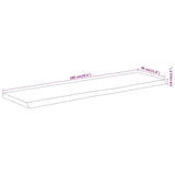 Mensola Muro 100x30x3,8cm Rettangolare Legno Acacia Bordi Vivi