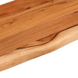 Mensola Muro 110x30x3,8cm Rettangolare Legno Acacia Bordi Vivi