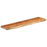 Mensola Muro 120x30x3,8cm Rettangolare Legno Acacia Bordi Vivi