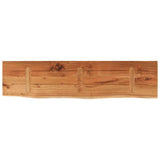 Mensola Muro 120x30x3,8cm Rettangolare Legno Acacia Bordi Vivi