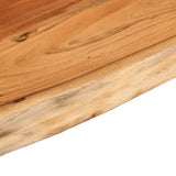 Mensola Muro 120x30x3,8cm Rettangolare Legno Acacia Bordi Vivi