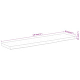 Mensola Muro 120x30x3,8cm Rettangolare Legno Acacia Bordi Vivi