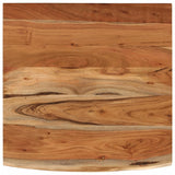 Piano Scrivania 80x80x3,8cm Quadrato Massello Acacia Bordi Vivi