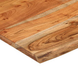 Piano Scrivania 80x80x3,8cm Quadrato Massello Acacia Bordi Vivi