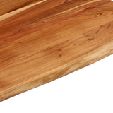 Piano Scrivania 90x80x3,8 Rettangolare Legno Acacia Bordi Vivi