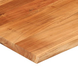 Piano Scrivania 90x80x3,8 Rettangolare Legno Acacia Bordi Vivi