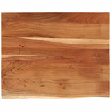 Piano Scrivania 100x80x3,8 Rettangolare Legno Acacia Bordi Vivi