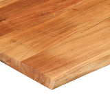 Piano Scrivania 100x80x3,8 Rettangolare Legno Acacia Bordi Vivi