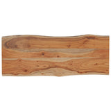 Piano Tavolo 90x40x2,5 cm Rettangolare Legno Acacia Bordi Vivi