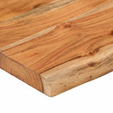 Piano Tavolo 90x40x2,5 cm Rettangolare Legno Acacia Bordi Vivi