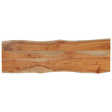 Piano Tavolo 110x40x2,5 cm Rettangolare Legno Acacia Bordi Vivi