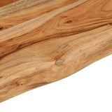 Piano Tavolo 120x40x2,5 cm Rettangolare Legno Acacia Bordi Vivi