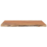 Piano Tavolo 80x60x2,5 cm Rettangolare Legno Acacia Bordi Vivi
