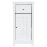 Mobile da Bagno BERG Bianco 40x34x80 cm Legno Massello di Pino