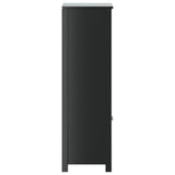 Mobile da Bagno BERG Nero 40x34x110 cm Legno Massello di Pino